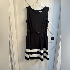 Calvin Klein Black and White Dress. Size 12